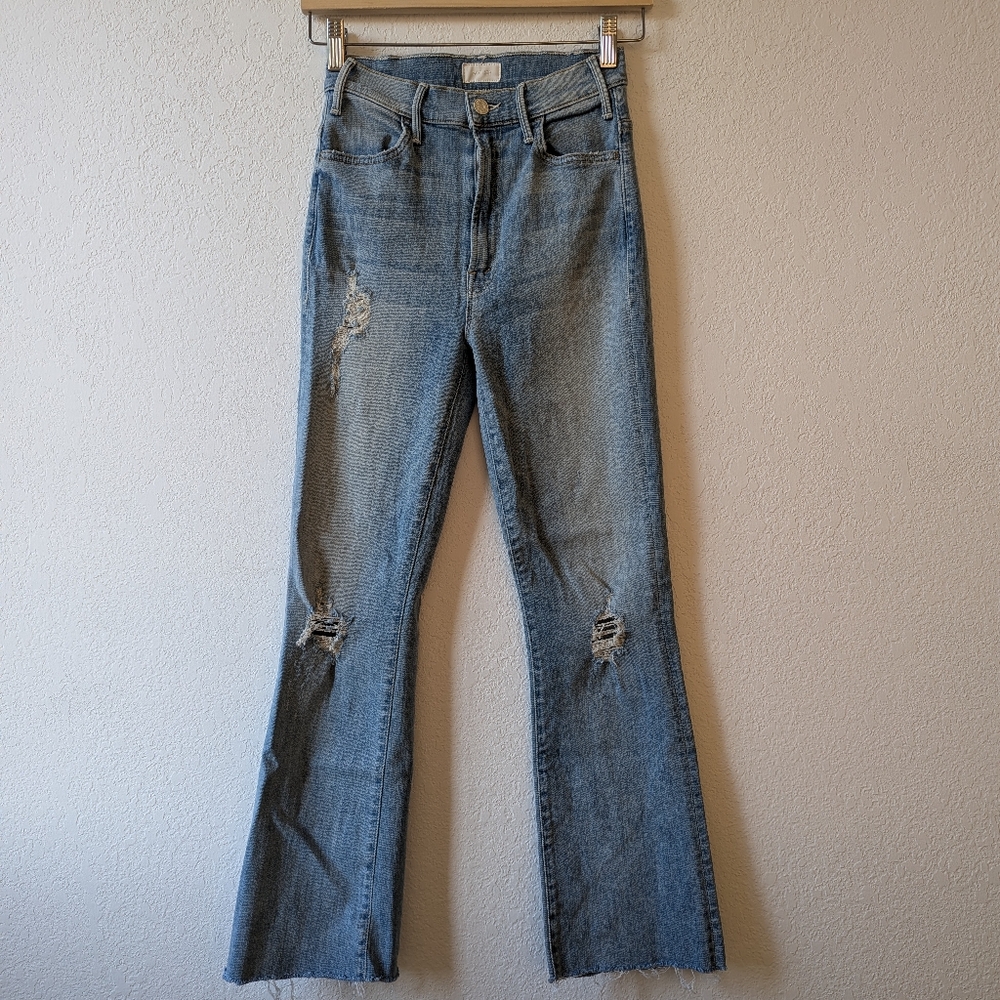 Mother Hustler Ankle Fray Jeans Written In The Sand Size 24